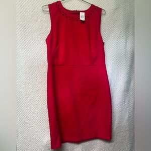 LOFT Sheath Dress Vibrant Pink Sleeveless Scoop Neck Size 10 Fitted Elegant NWT